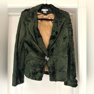 Velvet vintage Blazer w/Brooch